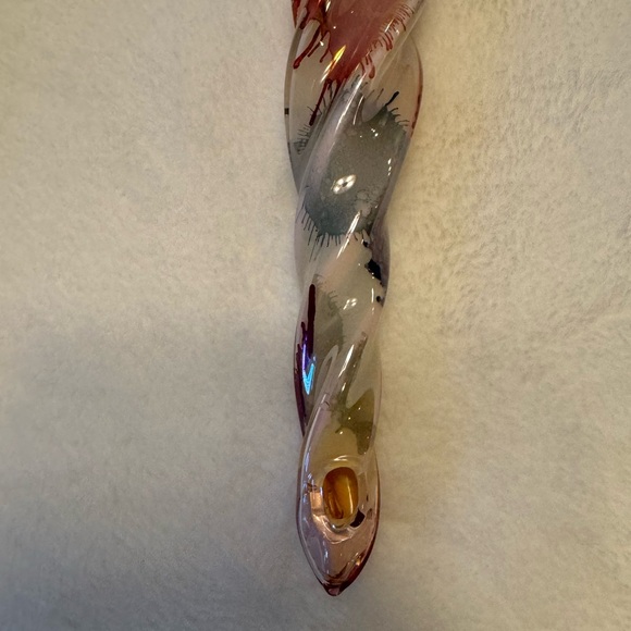 Vintage Rare 8” Glass Icicle Angel Christmas Ornament With Angel Top - Picture 8 of 10